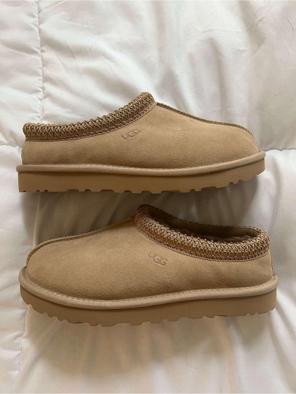 UGG Tasman Suede Slip-On Loafers in Tan - Worn Once